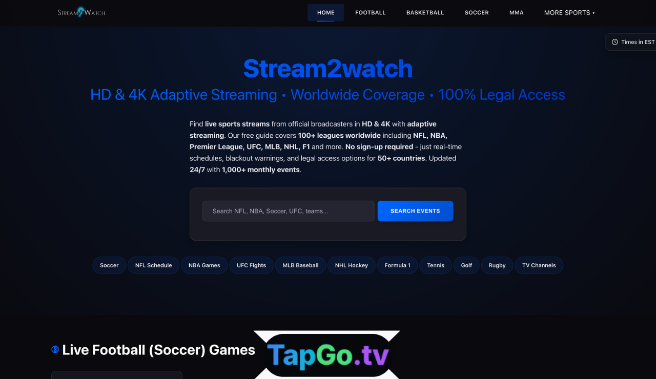 Stream2Watch HD sports streaming